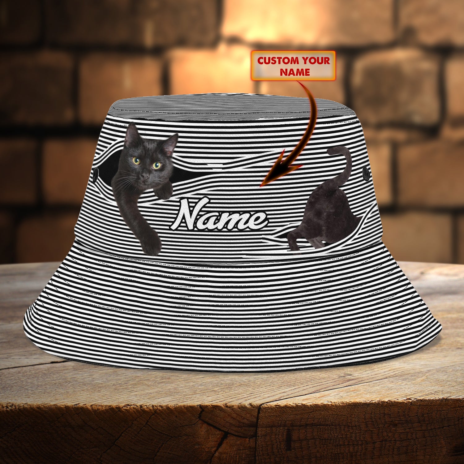 Custom Bucket Hat - Lovely Cat - Fuly 14