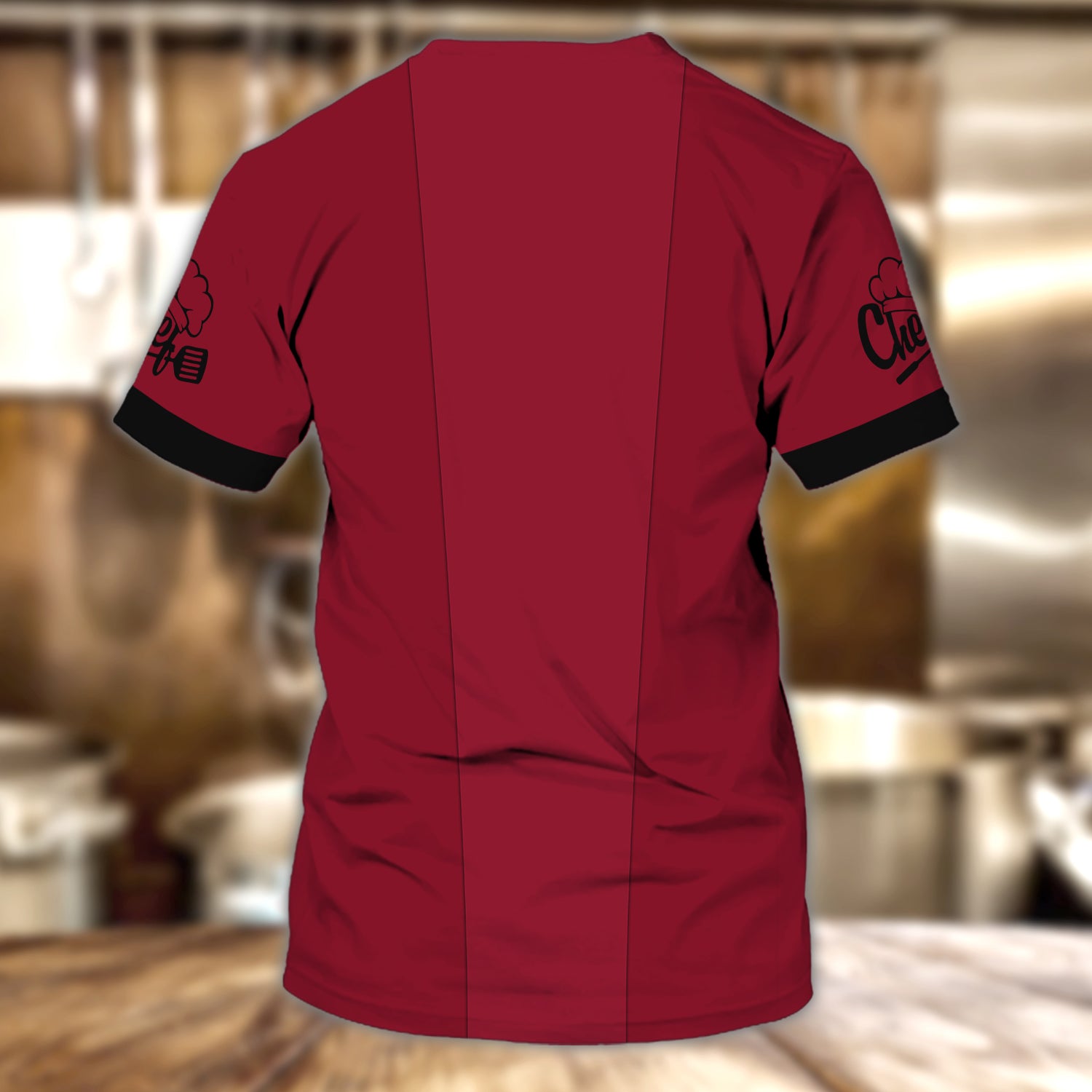 Chef, Cook, Personalized Name 3D Tshirt 139, HTA (RED)