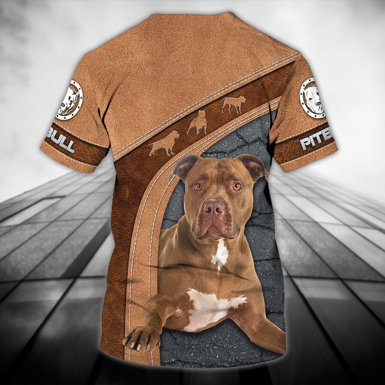 Love Pitbull - Personalized Name 3D T Shirt - Urt96 - 152