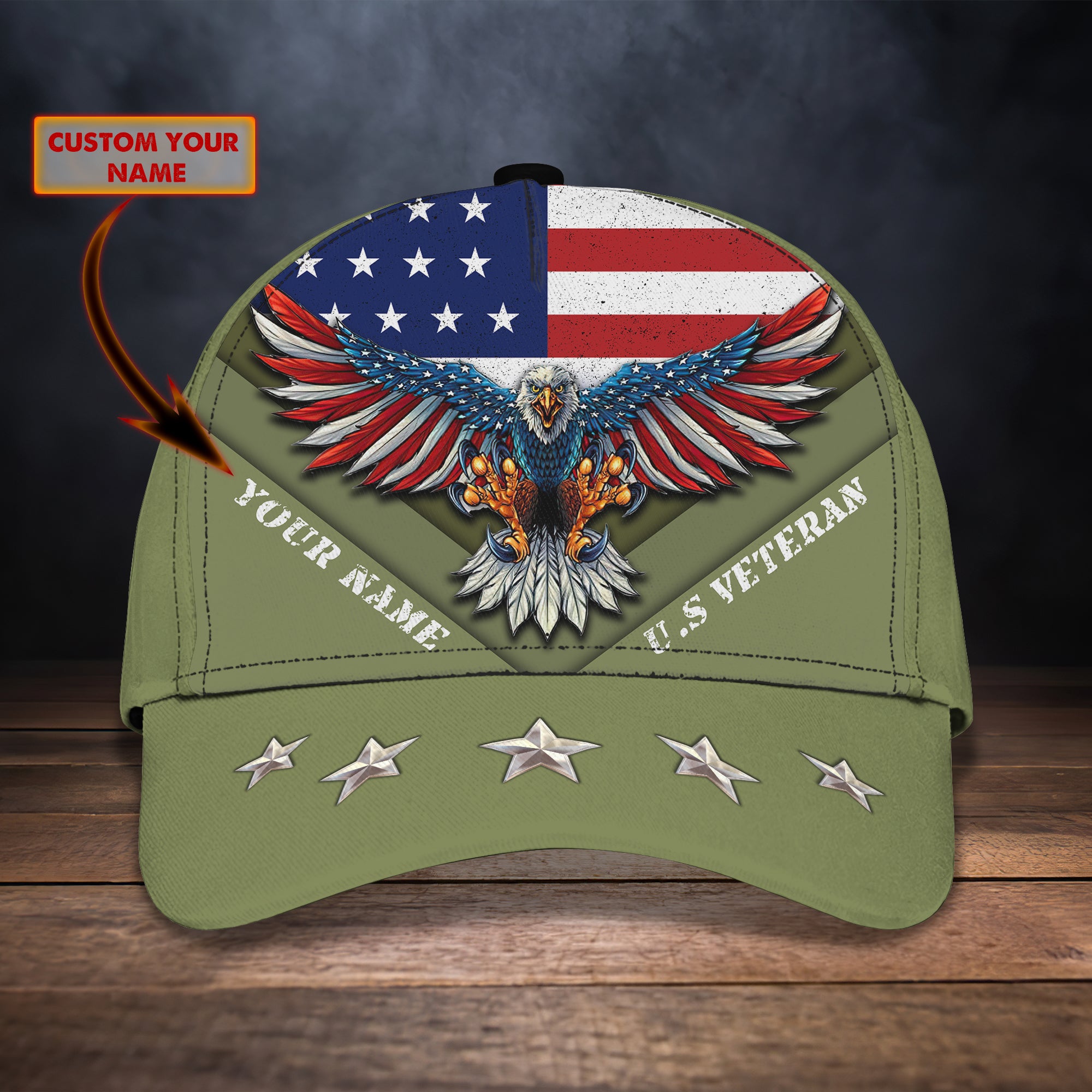 U.S Veteran 24 - Personalized Name Cap - QA99