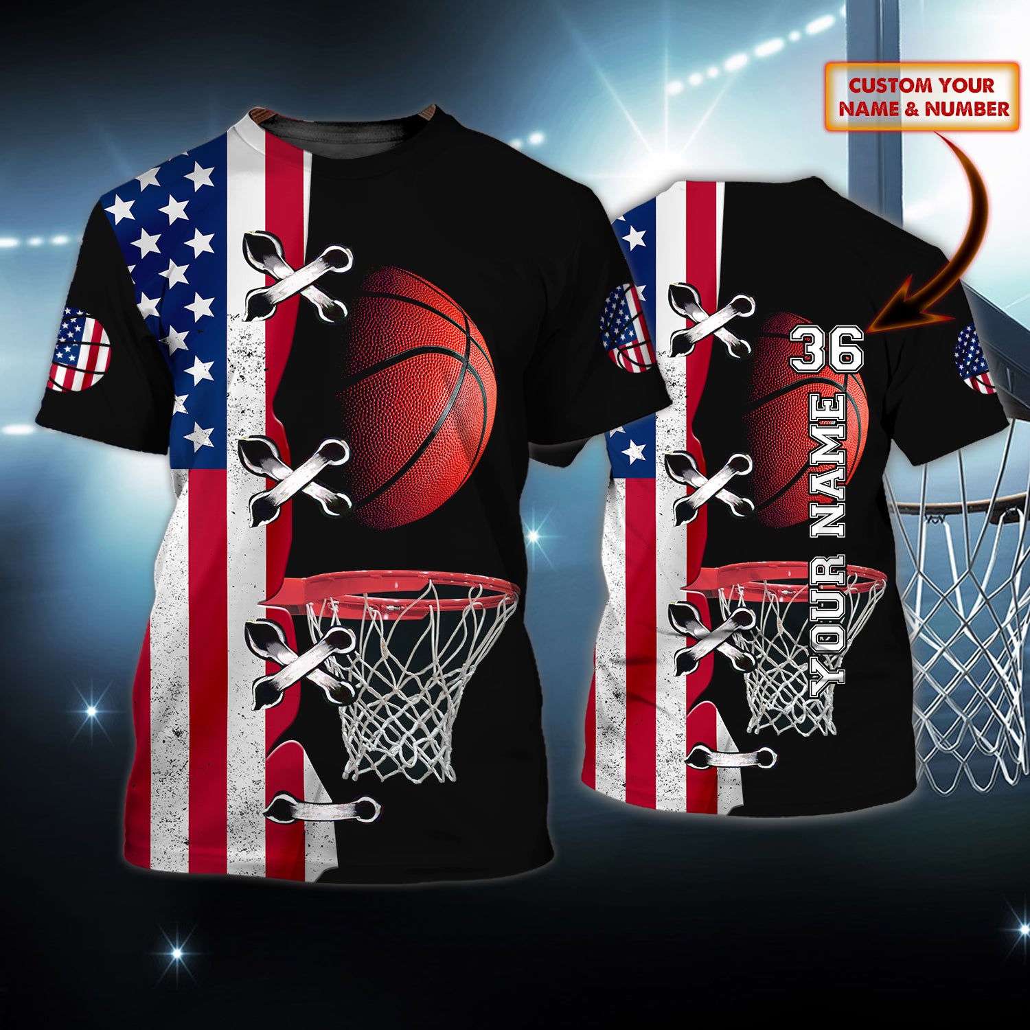 Basketball - Personalized Name 3D Tshirt - QB95