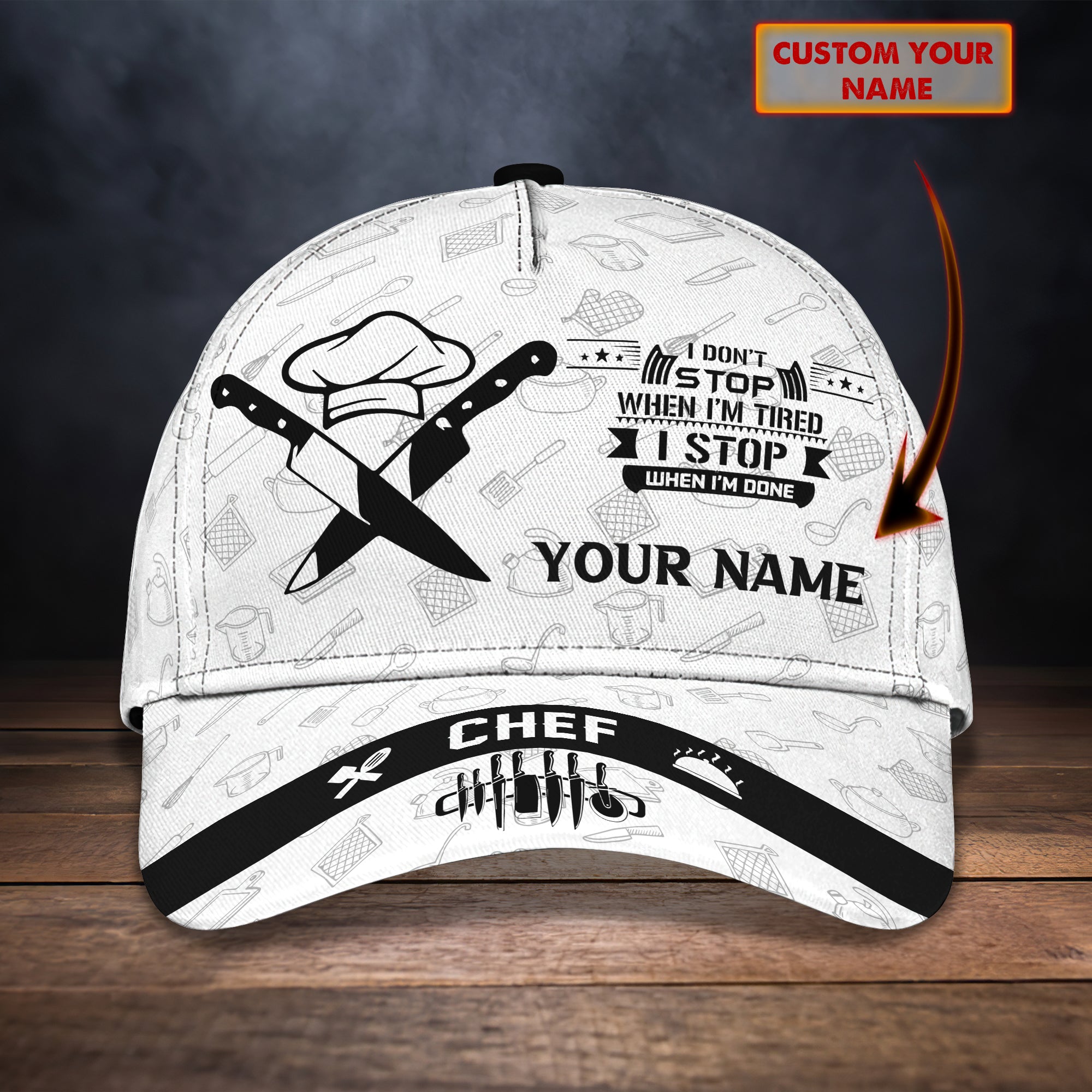 Chef - Personalized Name Cap 30 - Tad