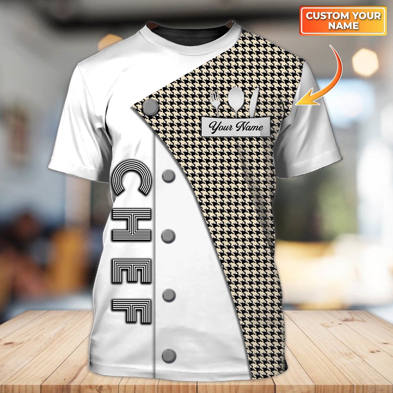 Chef- Personalized Name 3D Tshirt -TT99-1194