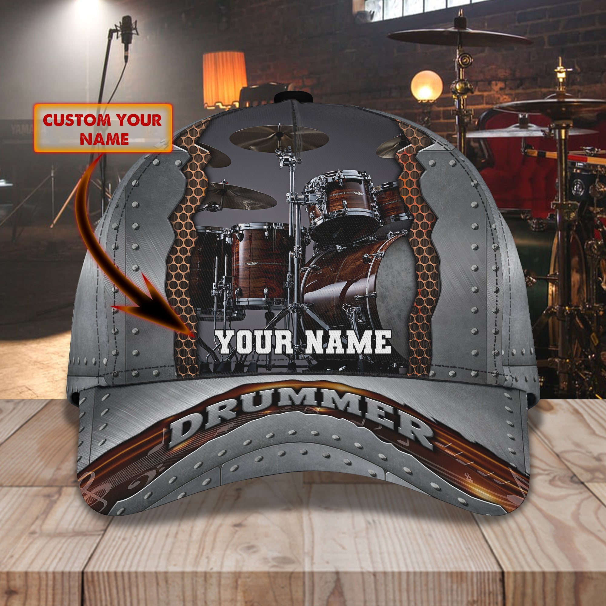 Drum 05 - Personalized Name Cap  - HN95