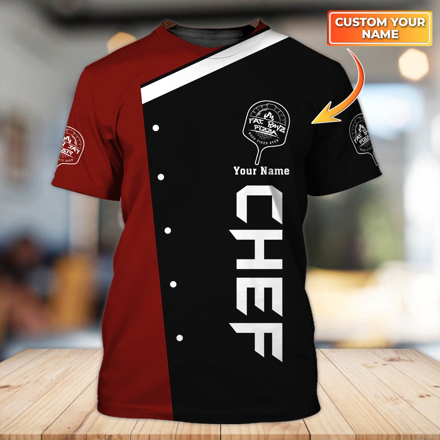 Chef, Personalized Name 3D Tshirt, KD 05, RINC98