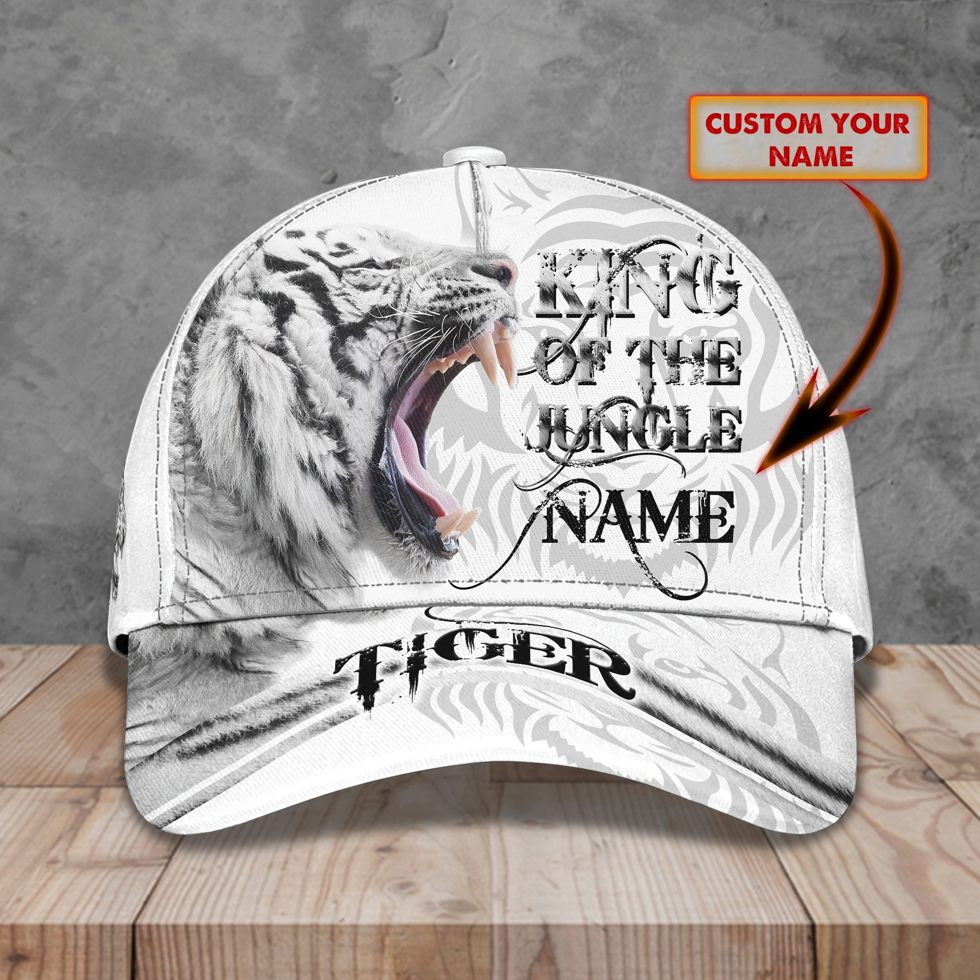 White Tiger 01 - Personalized Name Cap - Pth98