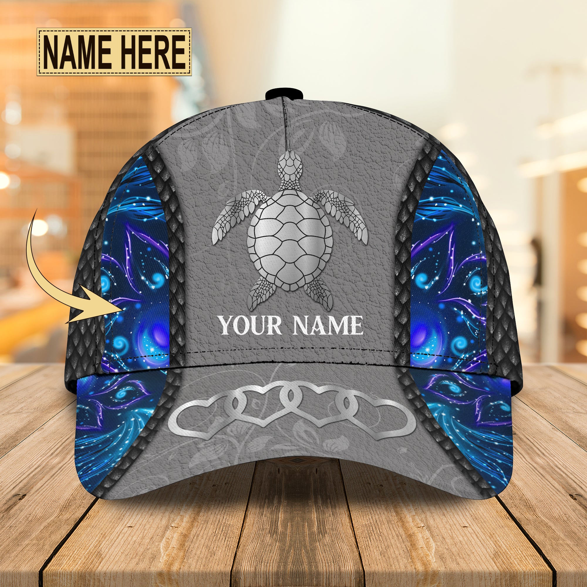 Super Turtle 09 - Personalized Name Cap - Cpd
