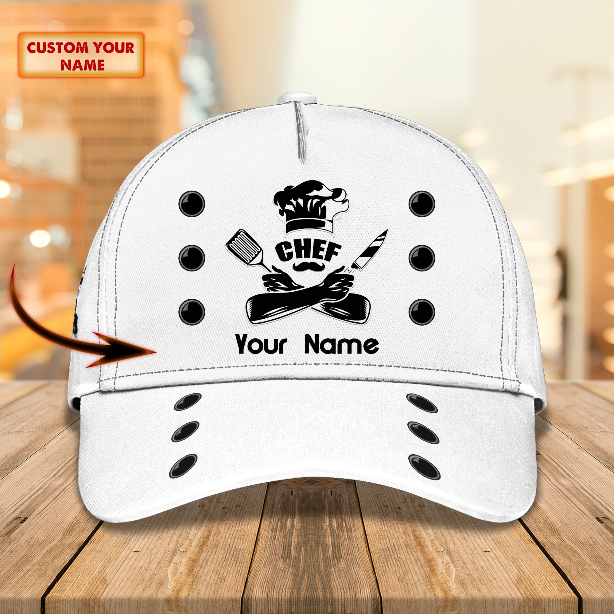 Chef - Personalized Name Cap 53 - Bhn97