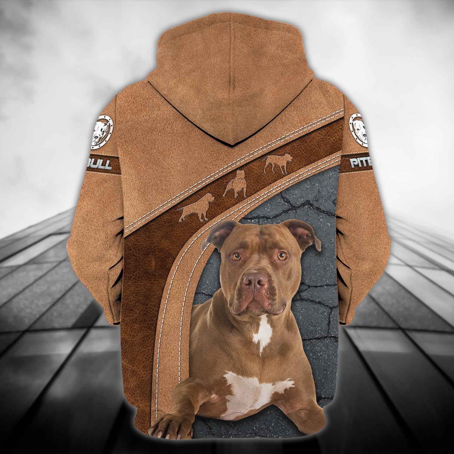 Love Pitbull - Personalized Name 3D Zipper hoodie Urt96 - 152