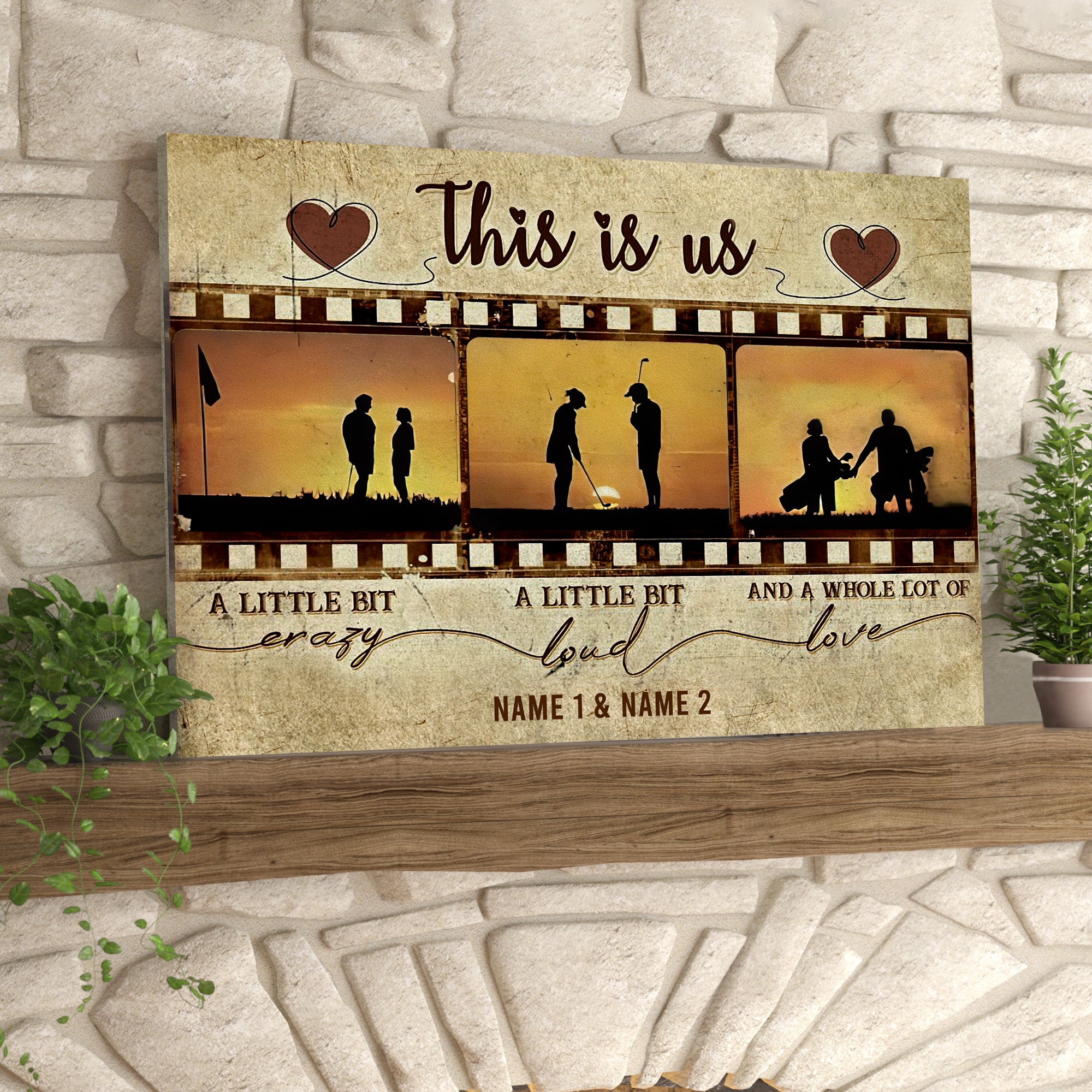 Custom Canvas - Golfer Couple - This Is Us