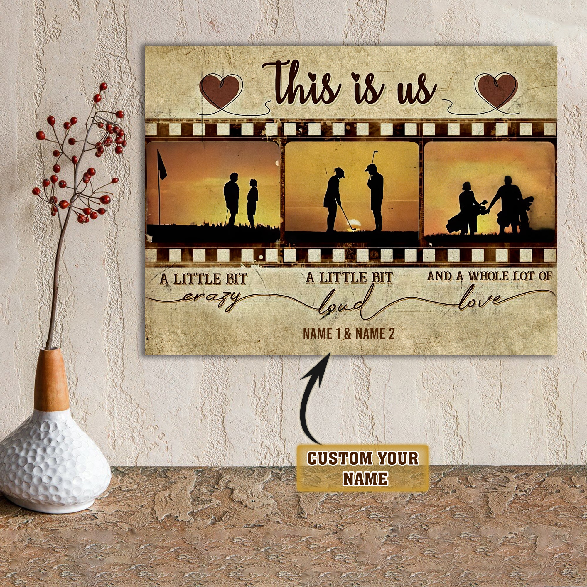 Custom Canvas - Golfer Couple - This Is Us