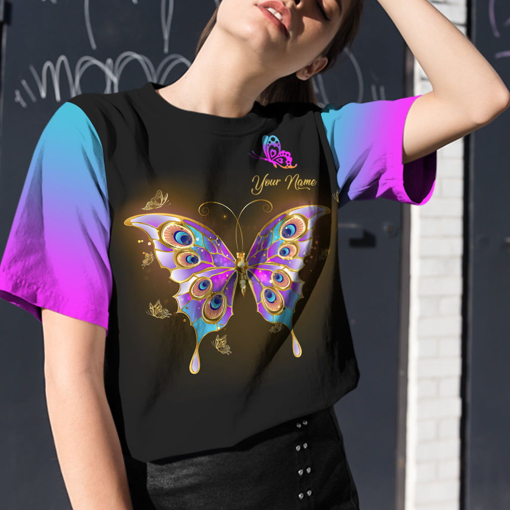 September Girl Love Butterfly  - Name 3D Tshirt - ATM2K