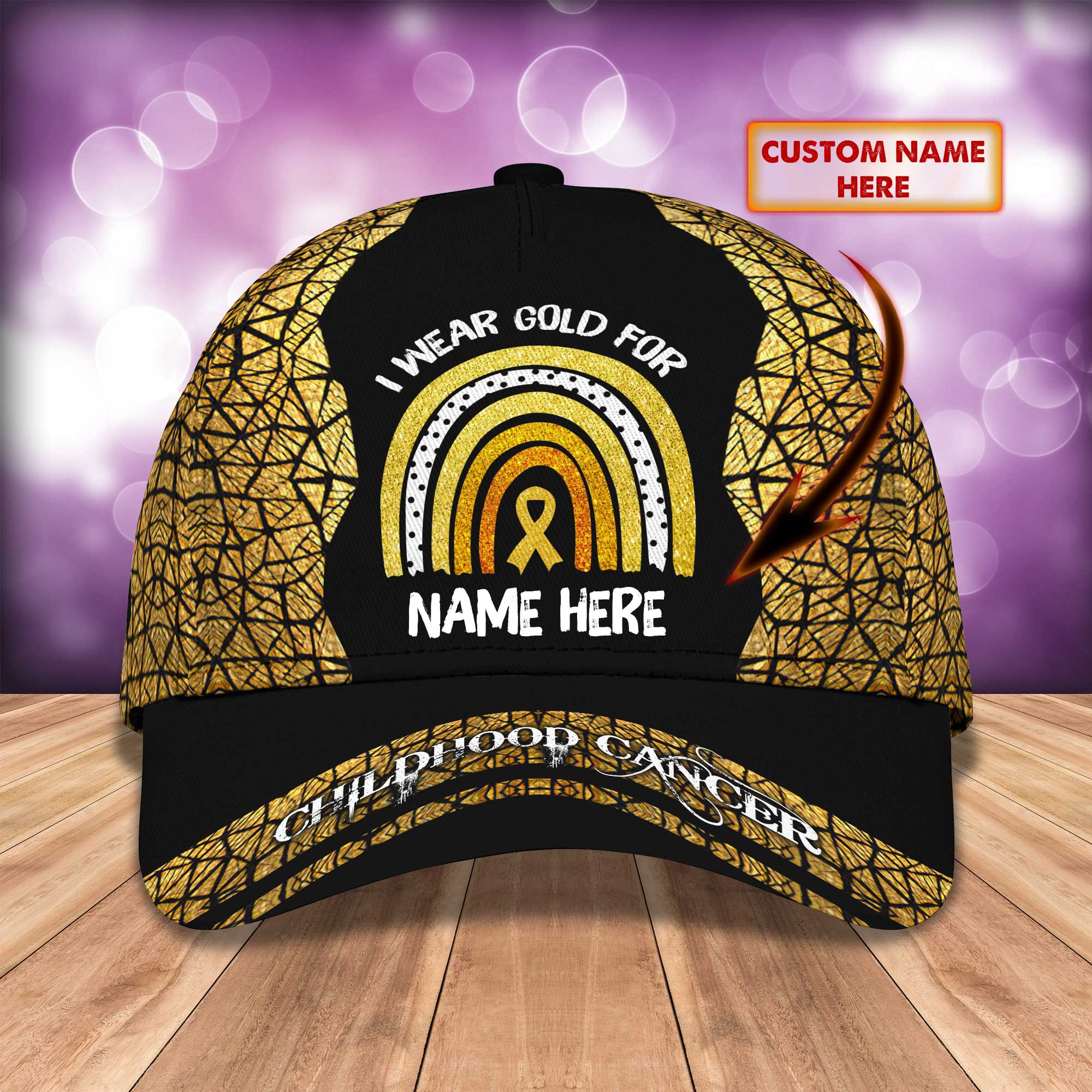 Childhood Cancer Awareness - Personalized Name Cap - Nmd 18