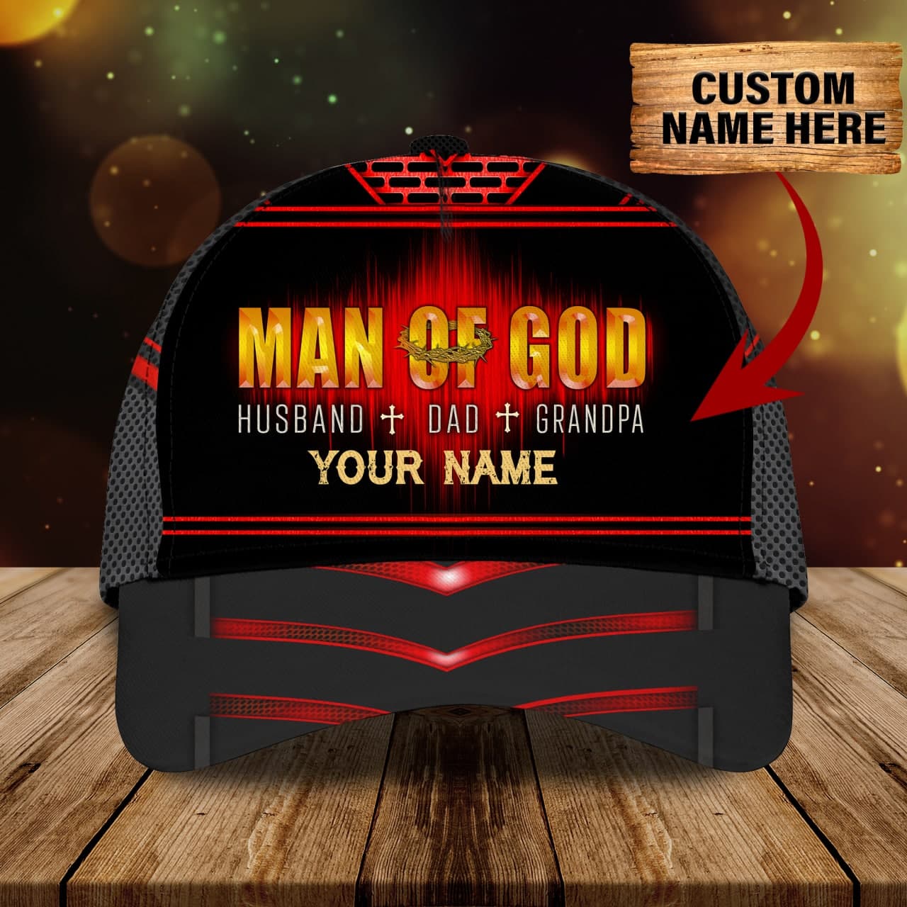 Man Of God - Personalized Name Cap 5 - Tad