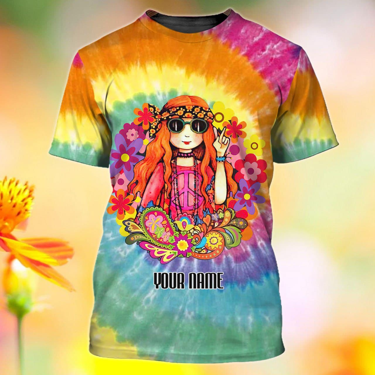 WS hippie - Personalized Name 3D T-Shirt - Nia94