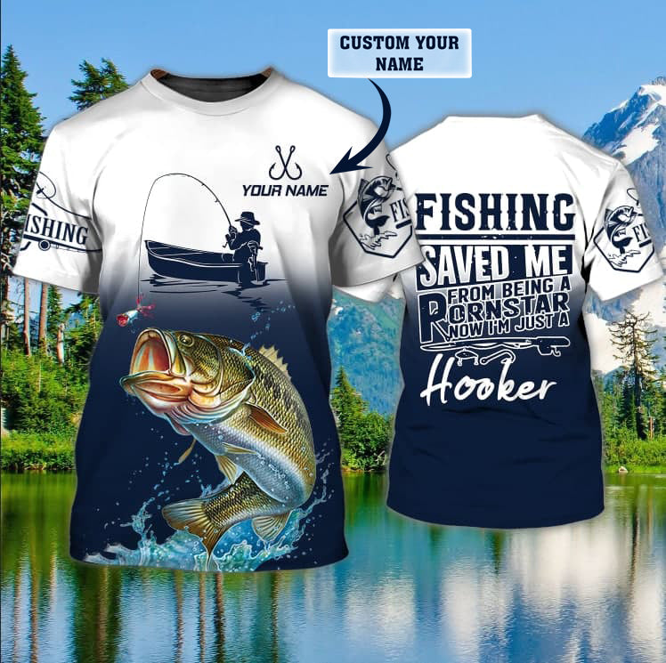 Bass Fishing - custom name Tshirt - tt99-248