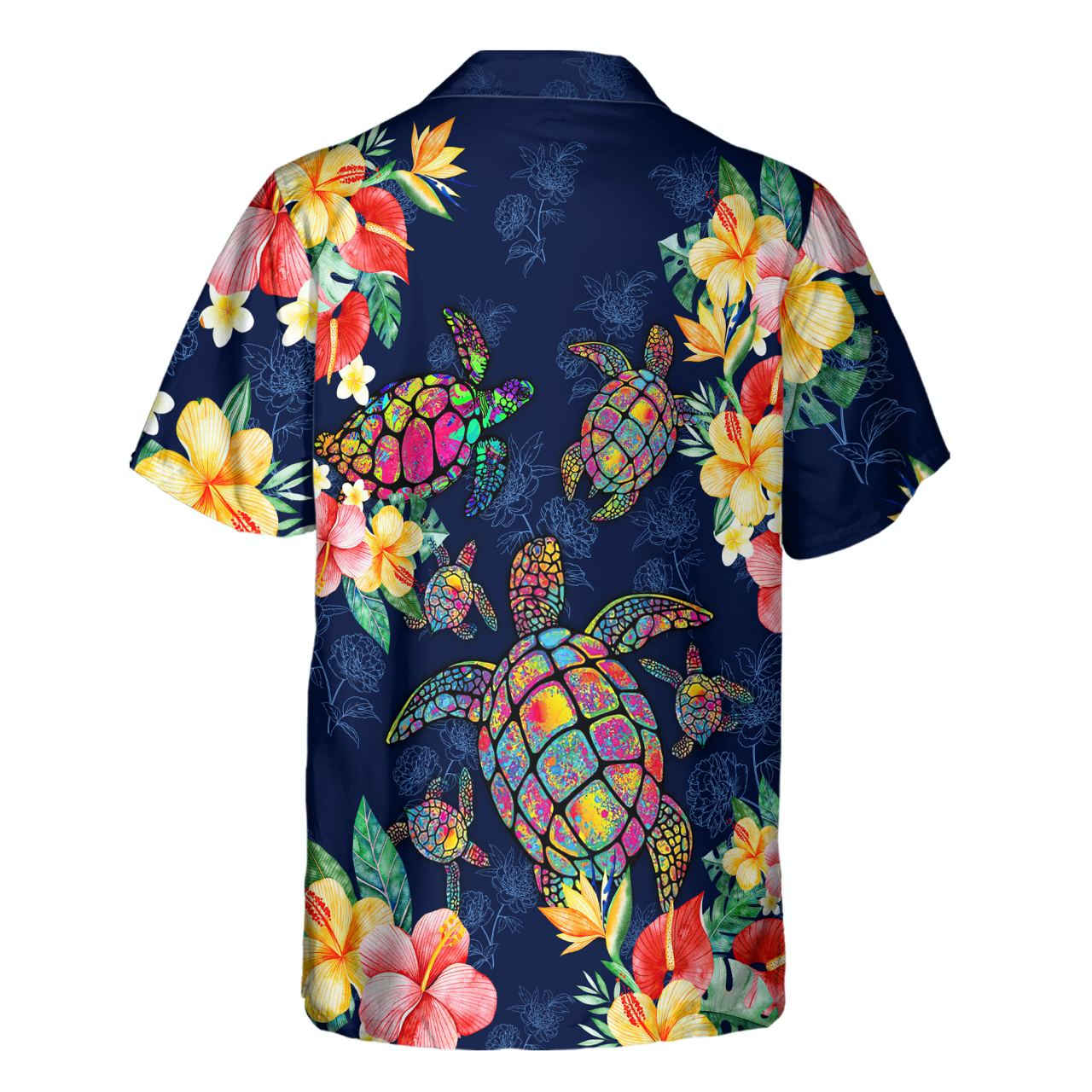 Color Turtle - 3D Hawaiian Men's - NA93