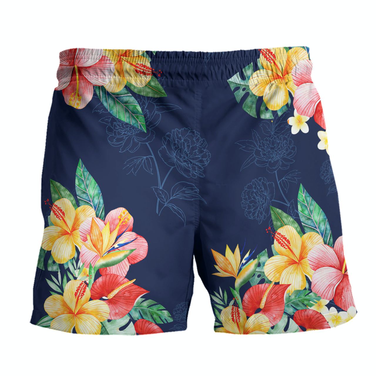 Color Turtle - 3D Hawaiian Men's - NA93