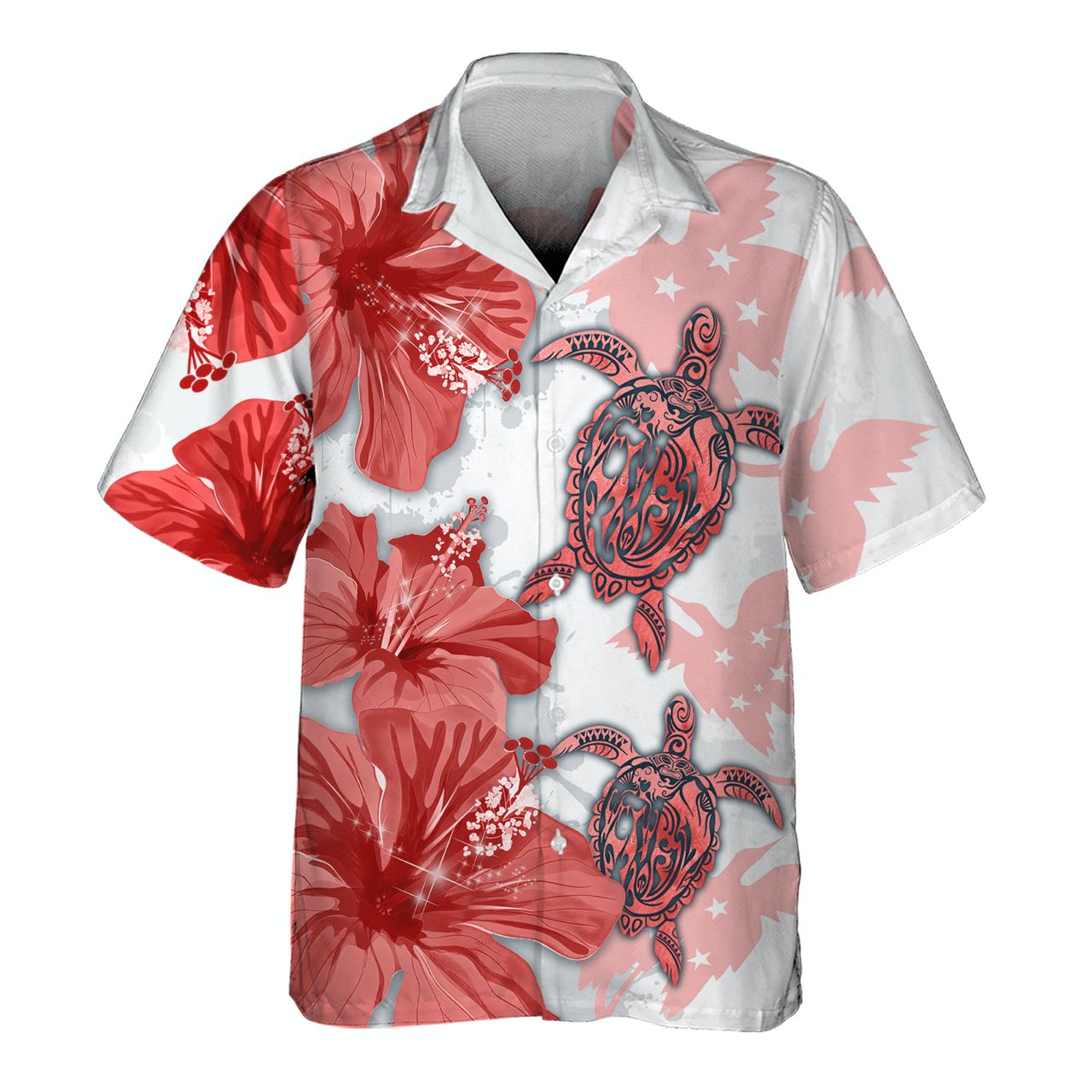 Red Bird Turtle - 3D Hawaiian Men's - NA93