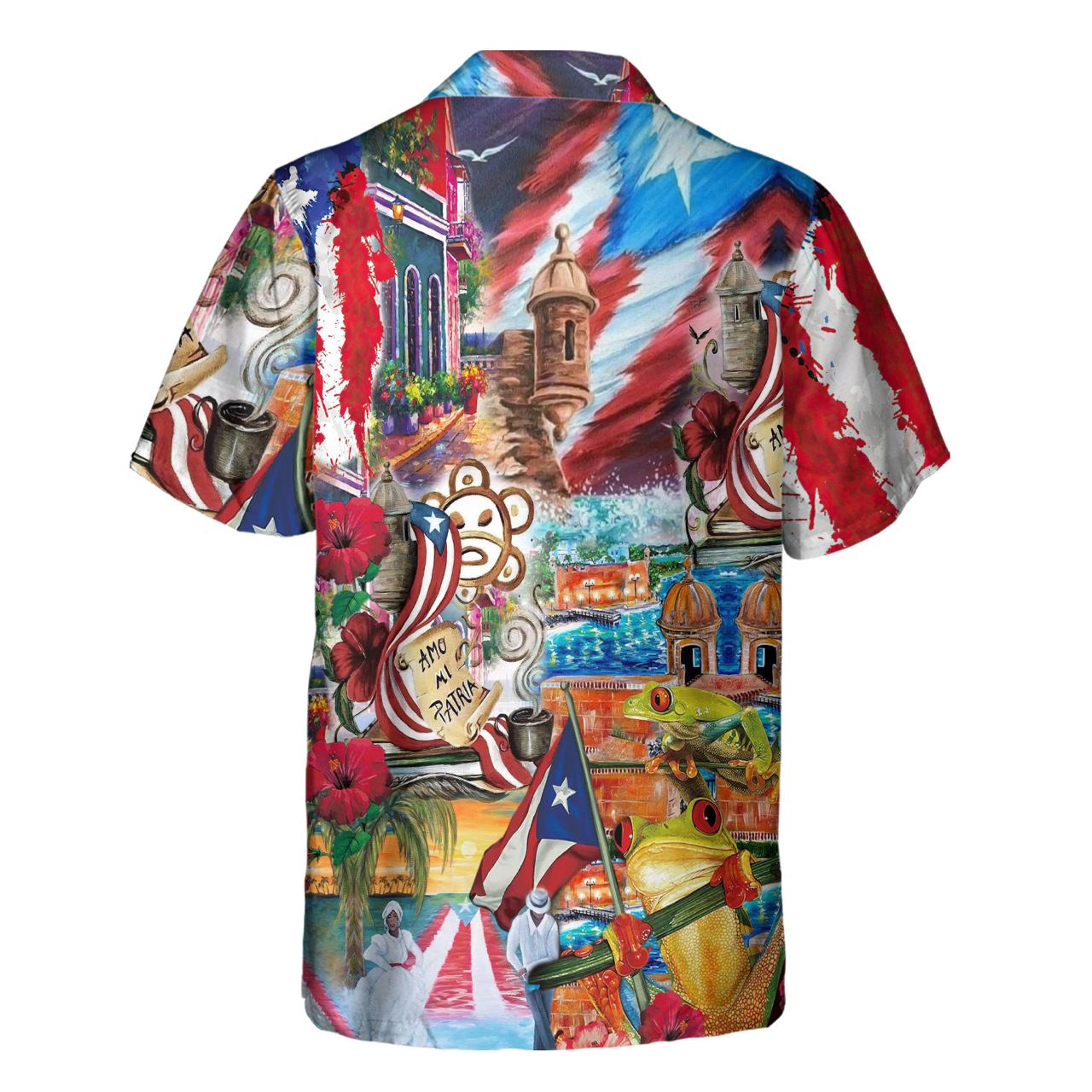 Puerto Rico Culture - 3D Hawaiian Men's - NA93