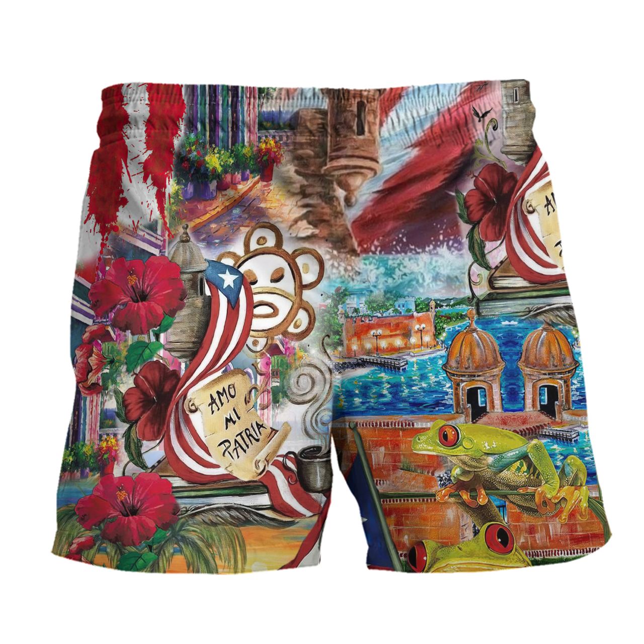 Puerto Rico Culture - 3D Hawaiian Men's - NA93