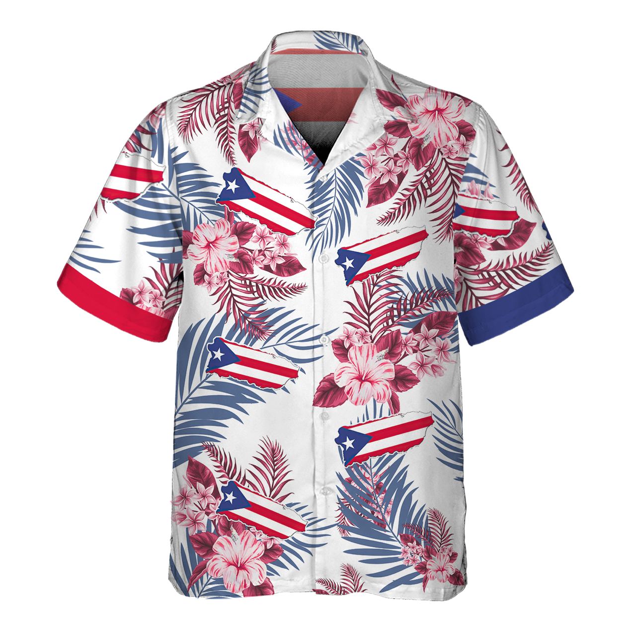 Flag Puerto Rico - 3D Hawaiian Men's - NA93