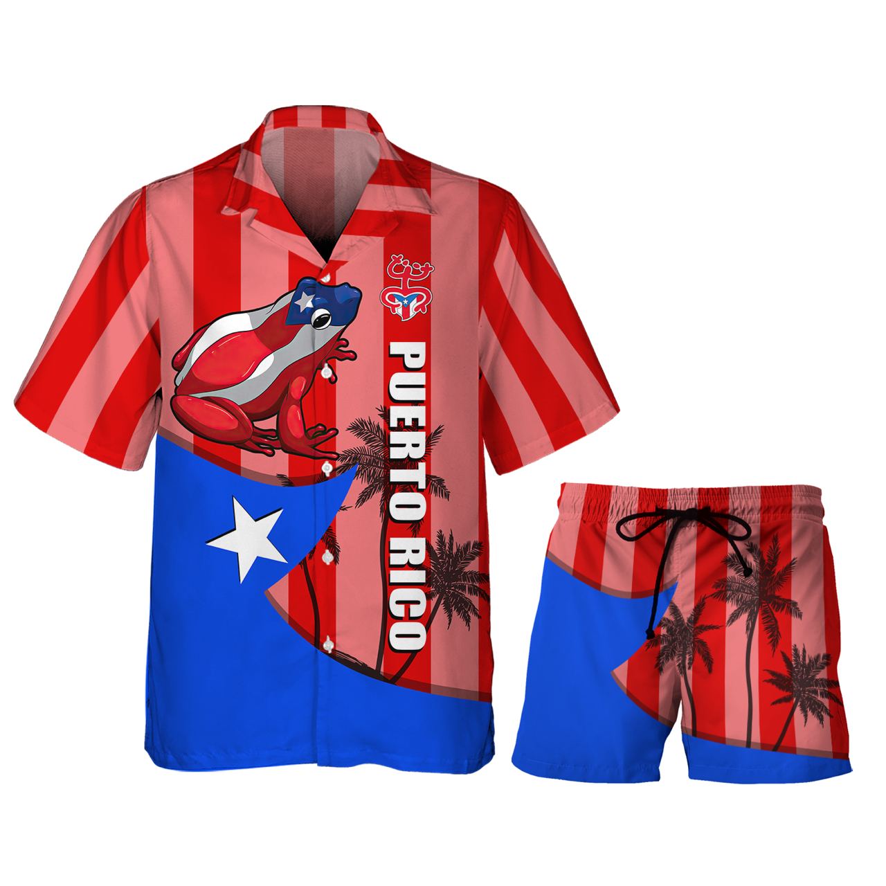 Vintage Puerto Rico - 3D Hawaiian Men's - NA93