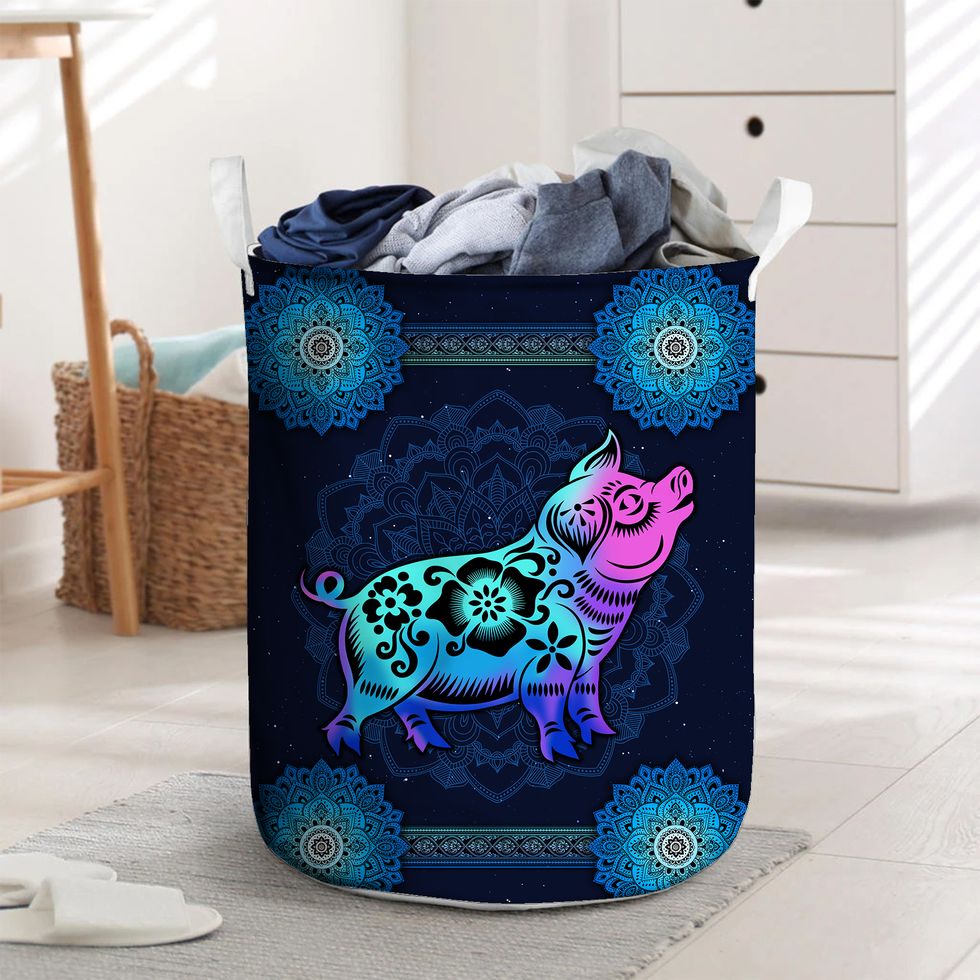 Pig - Mandala Laundry Basket