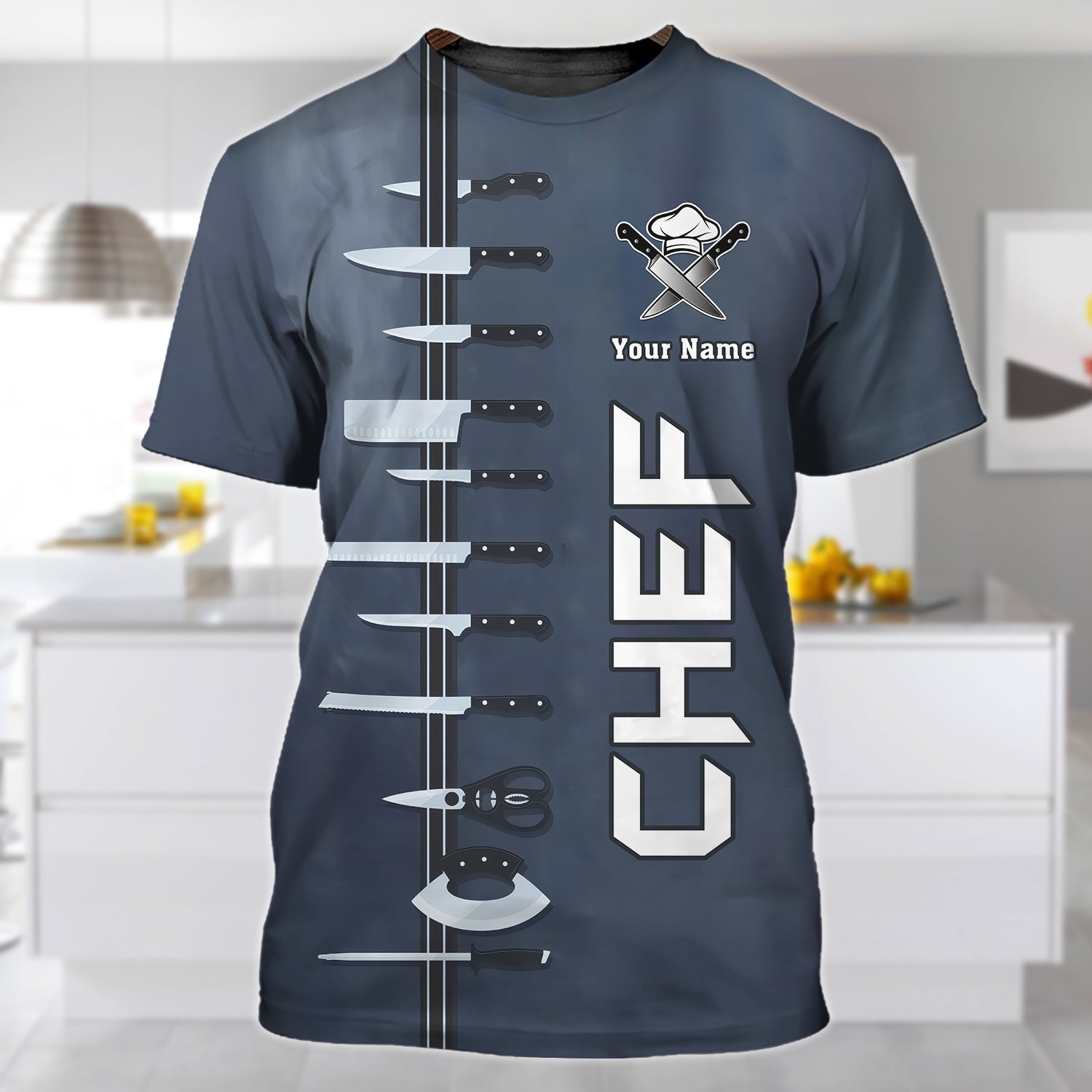 CHEF - Personalized Name 3D Tshirt 07 - RINC98