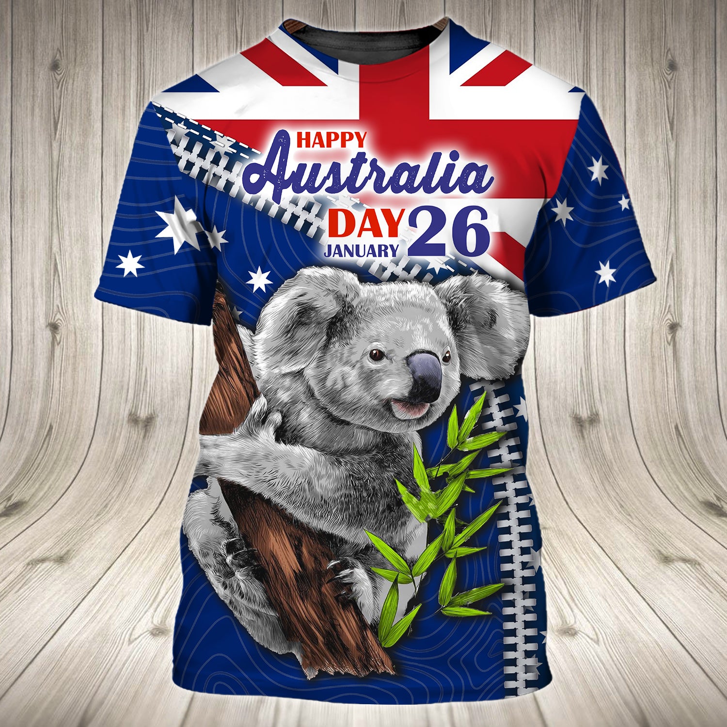 Koala, Happy Australia Day - 3D Tshirt - Tad 316