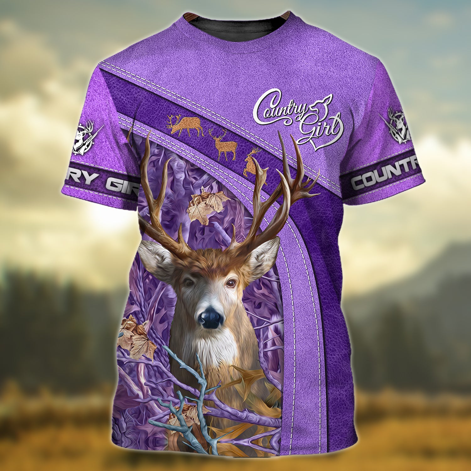 Country Girl - 3D Full Print Shirts - Tad 531 (Purple)