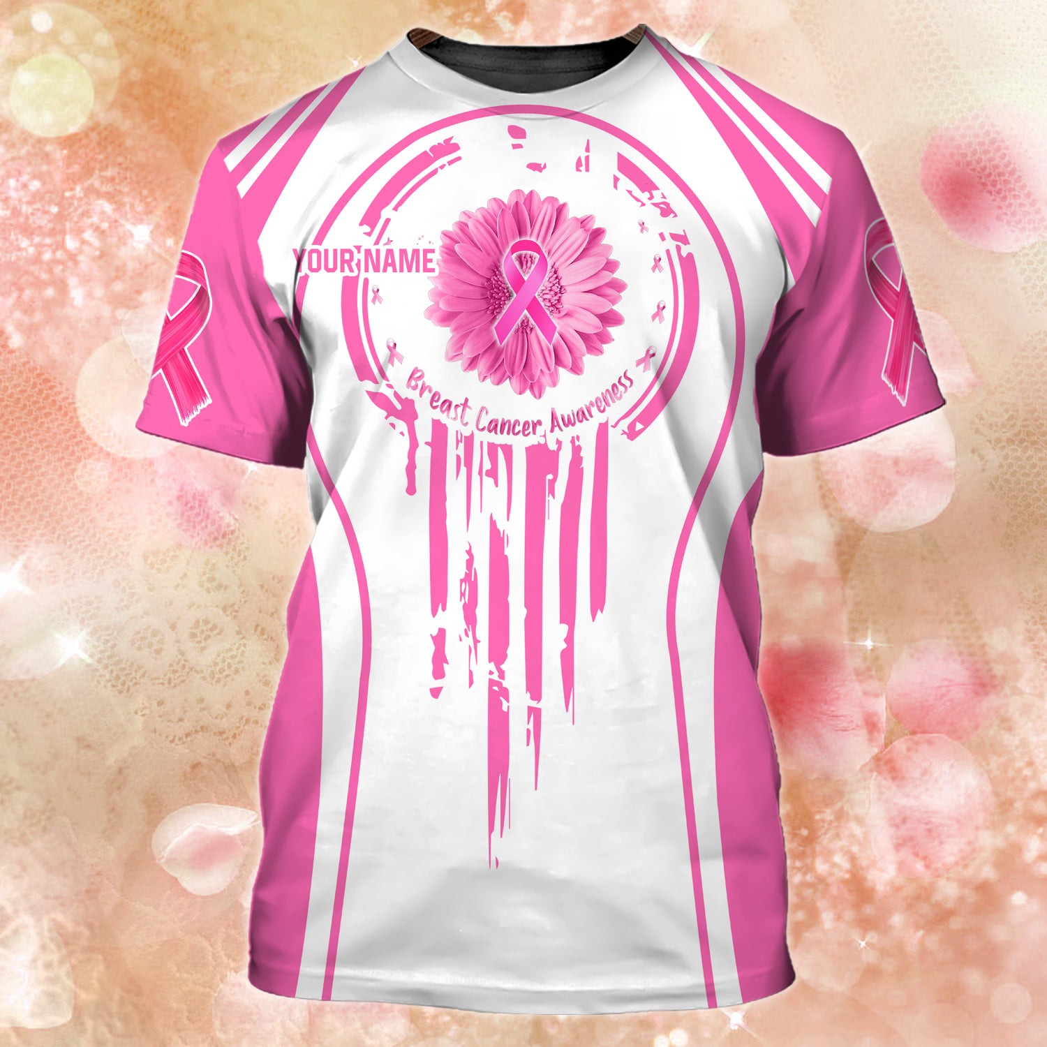 Breast Cancer Awareness  - Personalized Name 3D Tshirt - NNTA 02