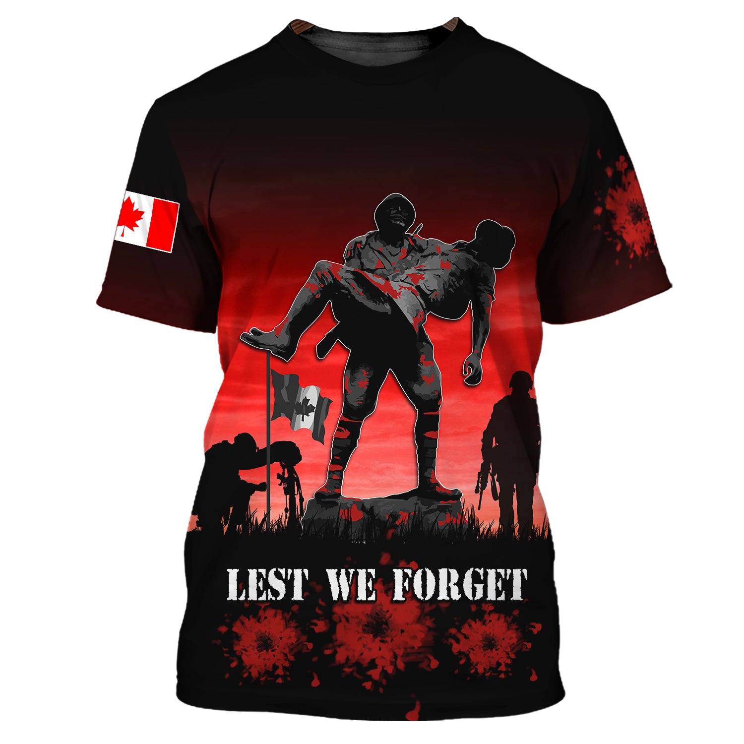 Lest We Forget Canada Remembrance Full Print 185, NVC97