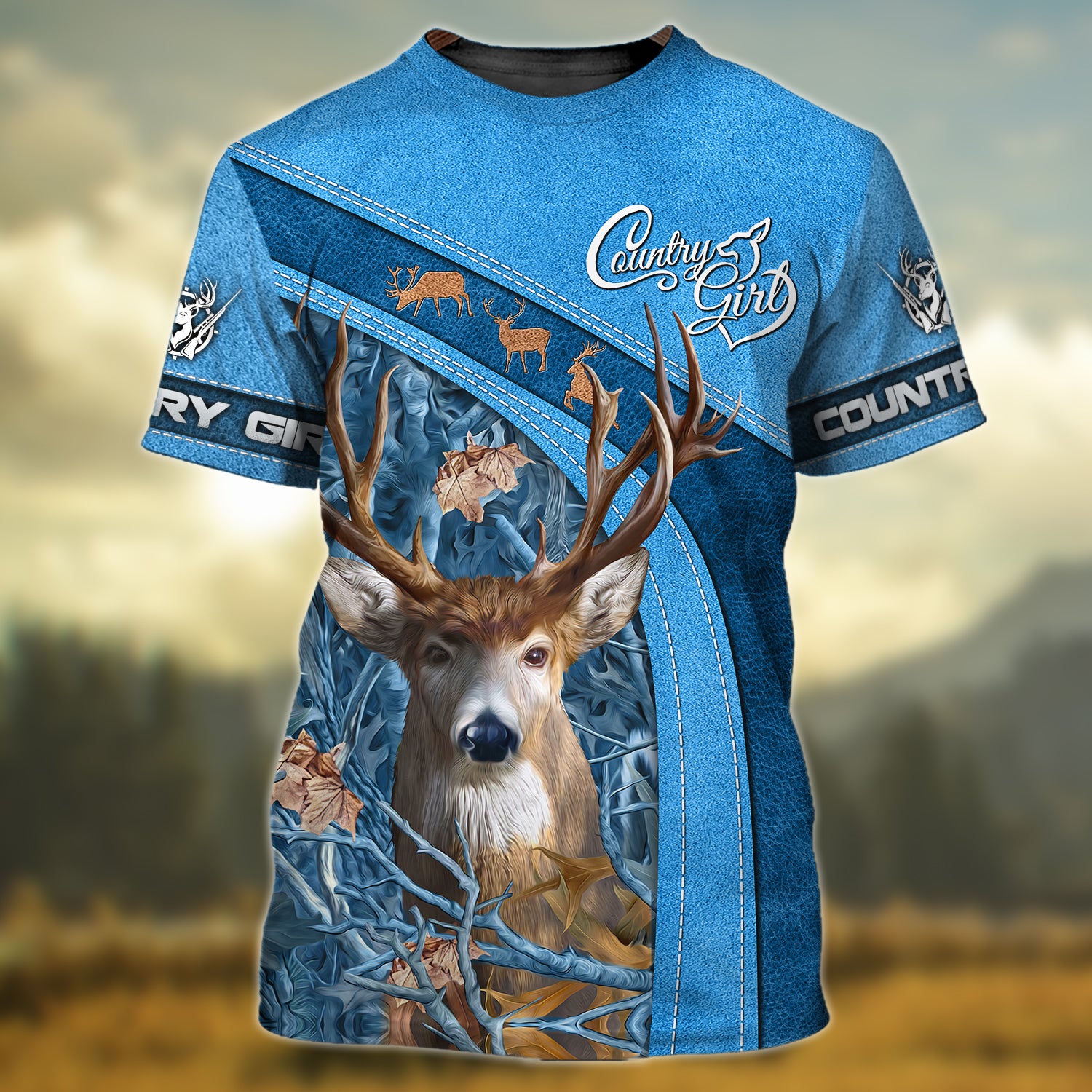 Country Girl - 3D Full Print Shirts - Tad 523 (Blue)