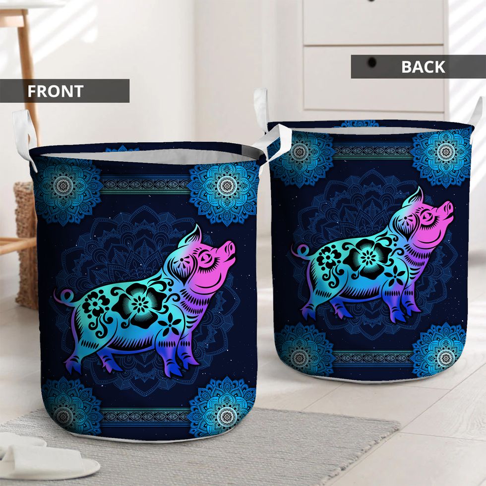 Pig - Mandala Laundry Basket